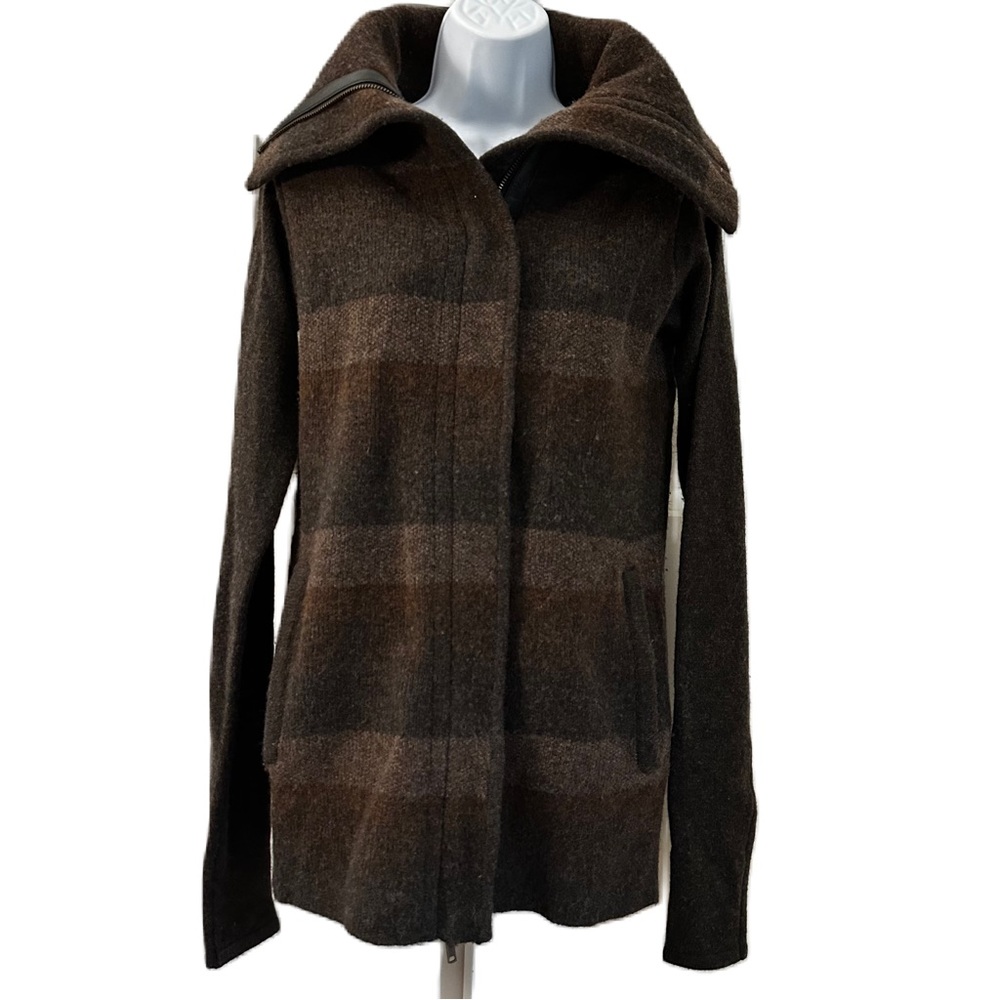 Nicholas K For Free People Pull Haze Sweater / Jacket Collar Brown large New